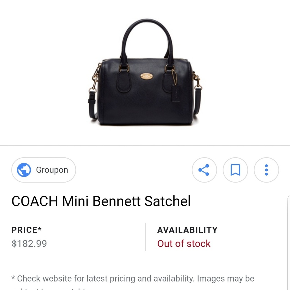 Coach Mini Bennett Satchel Signature